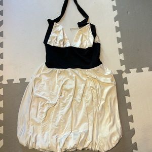 Halter style silky bubble dress